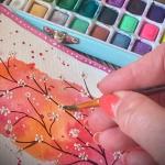 Kerstkaarten schilderen in zwolle stadshagen